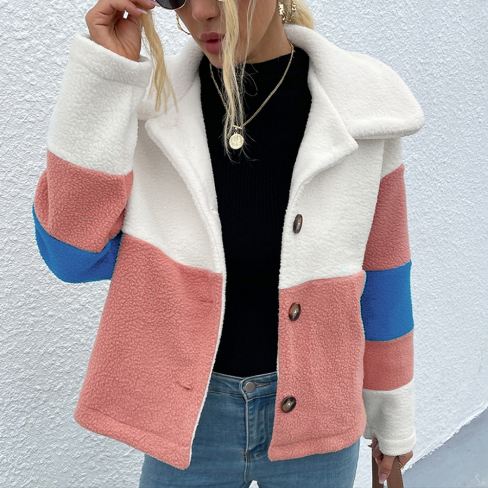 Nova Color Block Jacket - Coral